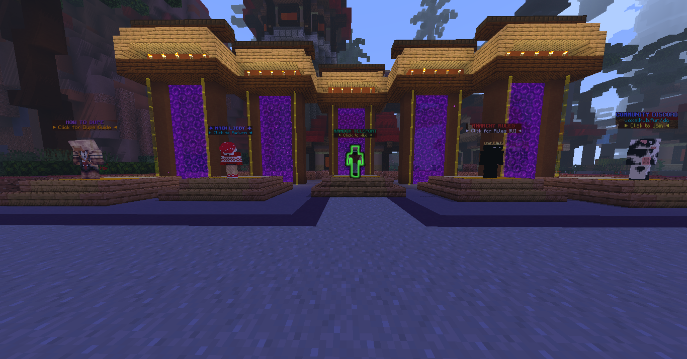 VoxelHub Minecraft Anarchy Dupe Server - 100% Lawless Vanilla Survival with Official /dupe Command
