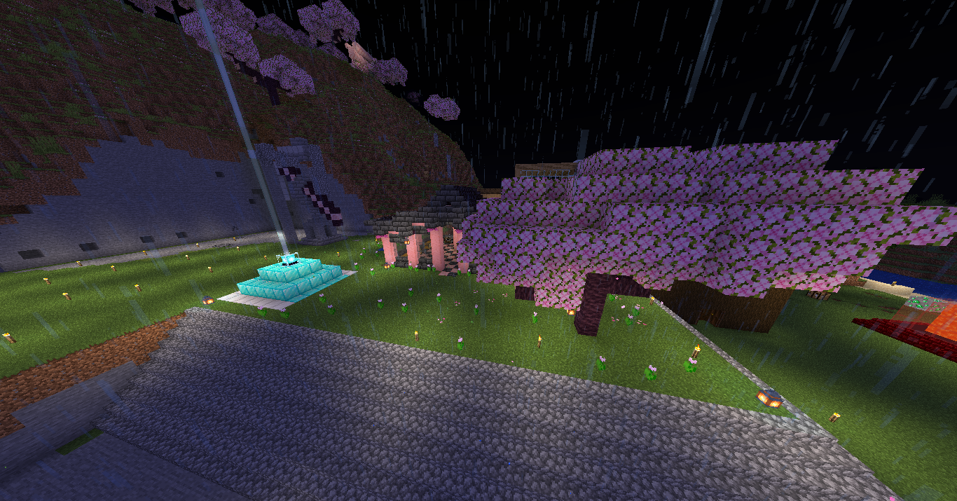 VoxelHub Player Diamond Beacon Mountain Stronghold Base on Survival SMP
